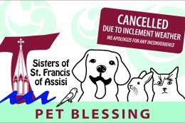 Oct. 14 Pet Blessing Cancelled