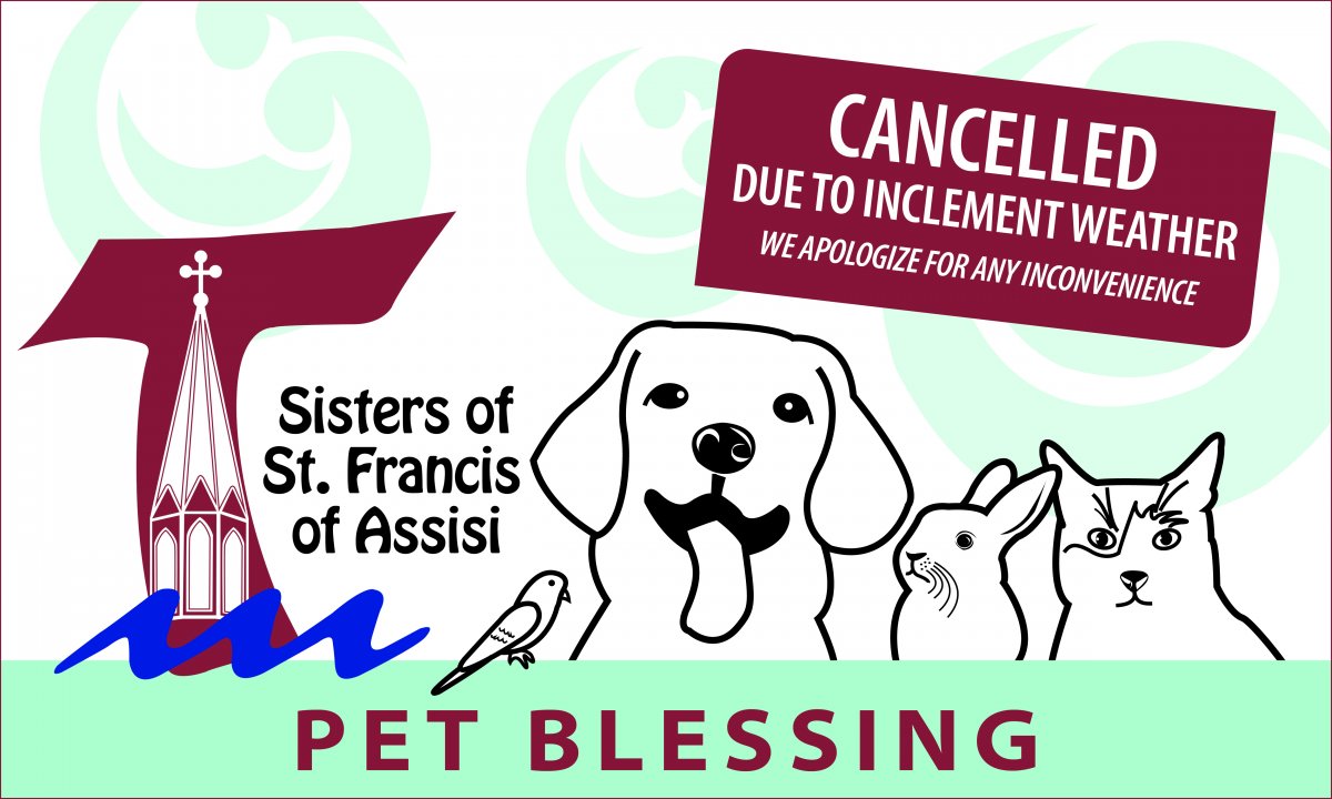 Oct. 14 Pet Blessing Cancelled